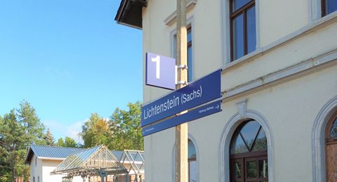 Bahnhof von Lichtenstein/Sa. - Gleis 1