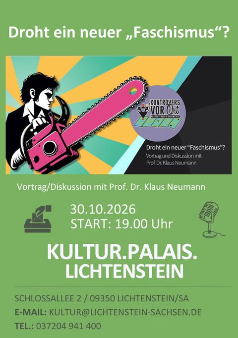 Plakat zur Veranstaltung Kontrovers vor Ort: Droht ein neuer "Faschismus"?