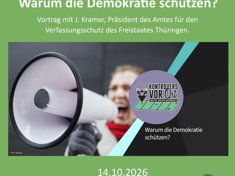 Plakat zur Veranstaltung: Warum die Demonkratie schützen? 