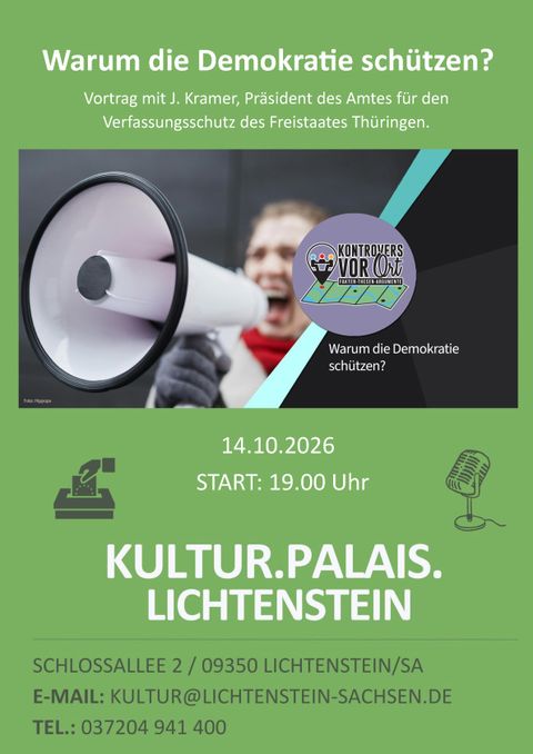 Plakat zur Veranstaltung: Warum die Demonkratie schützen? 
