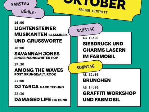 Programmpunkte für die Eröffnung am Wanderspace