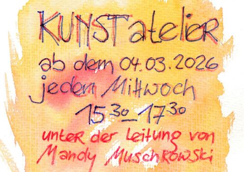 Plakatausschnitt KUNSTatelier mit Mandy Muschkowski