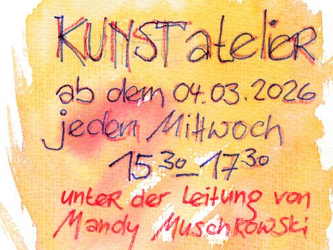 Plakatausschnitt KUNSTatelier mit Mandy Muschkowski