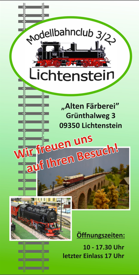 Flyer Modellbahnclub 3/22 Lichtenstein