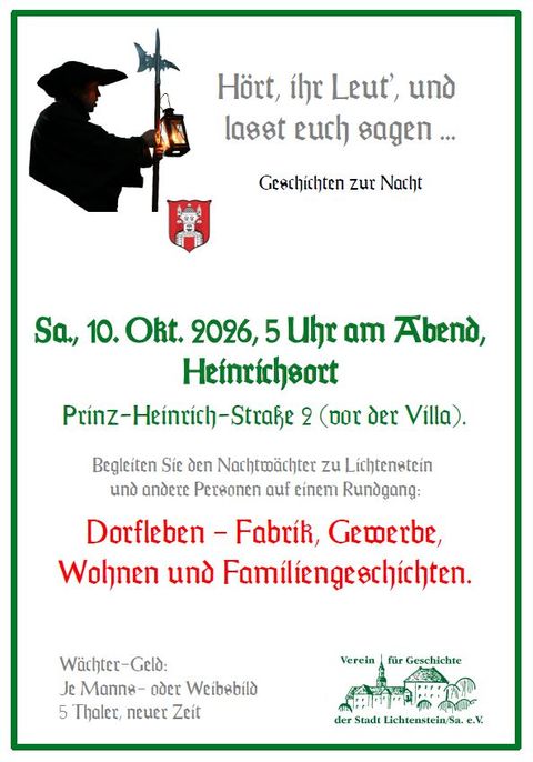 Veranstaltungsplaket mit Informationen in historischer Schrift