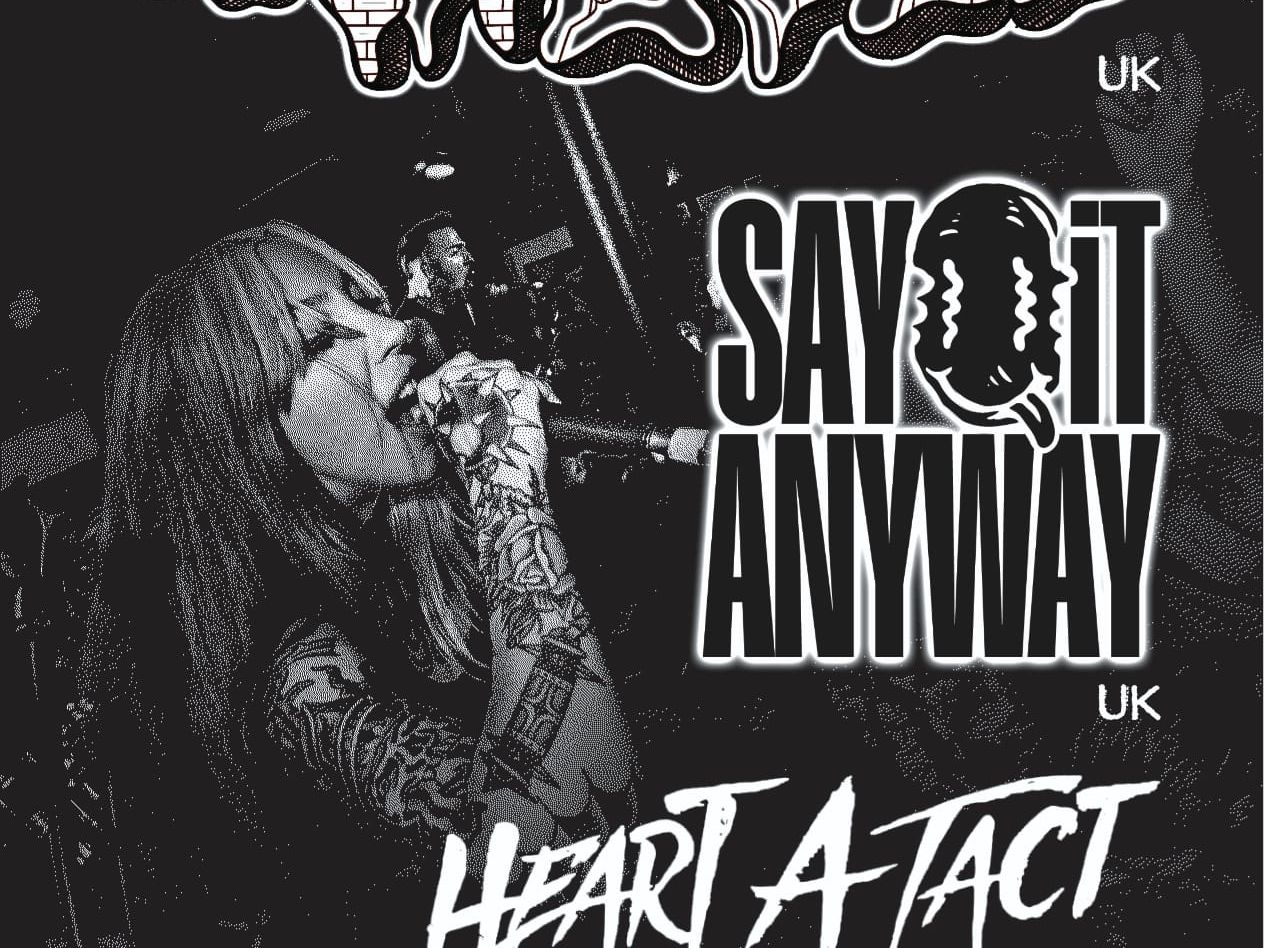 Plakat mit der Frontfrau von Jawless bei einem Konzert und Konzertinformationen