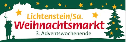 Schattenriss Weihnachtsbaum und Nachtwächter vor dem Schloss