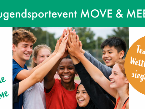 Jugendliche, deren Hände über ihren Köpfen zusammen gehalten sind